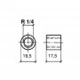 VDO Püromeetri anduri adapter 1/4